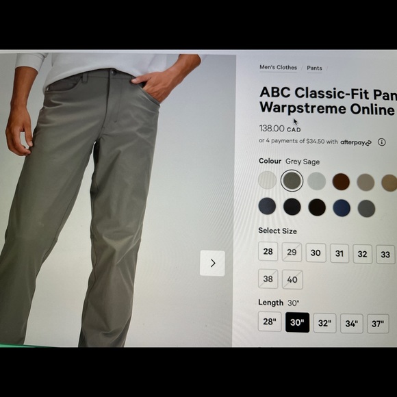 lululemon athletica Other - Lululemon mens ABC classic fit pants, 2 pairs, black/grey, $60 each, worn twice